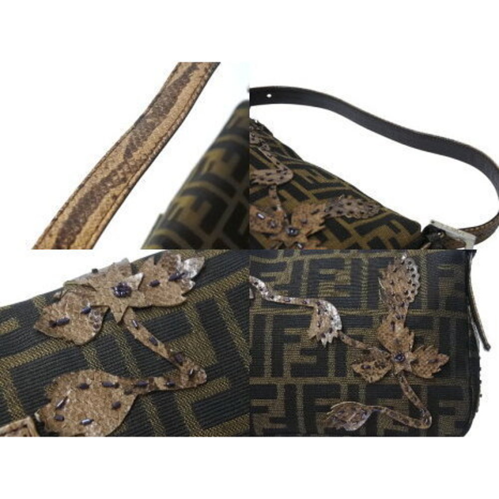 Fendi Handbag Brown Leather Python - image 4